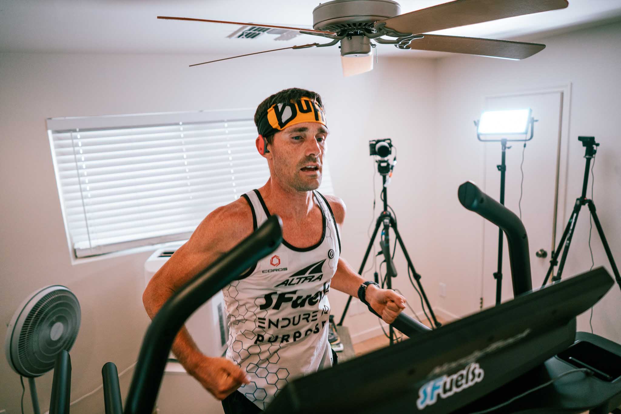 Zach Bitter set 2 new World Records in 100-Miles and 12-Hours on the treadmill in PURPOSE Running gear - Purpose Performance Wear