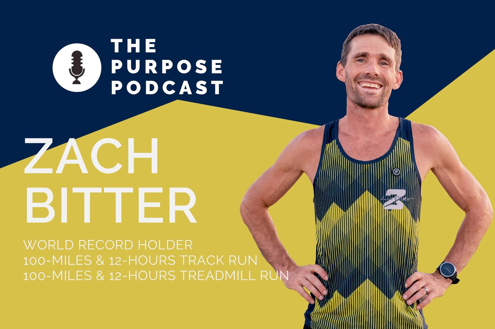 The PURPOSE Podcast: Zach Bitter, World Record Holder – 100 Miles & 12 Hours Track Run, 100 Miles & 12 Hours Treadmill Run - Purpose Performance Wear