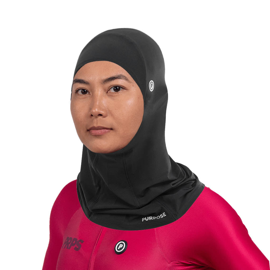 Purpose ELITE Training Hijab (Carbon Black) - Purpose Performance Wear