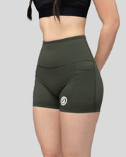 Purpose WOMEN Hybrid Short Tights 4-Inch (Moss Green)