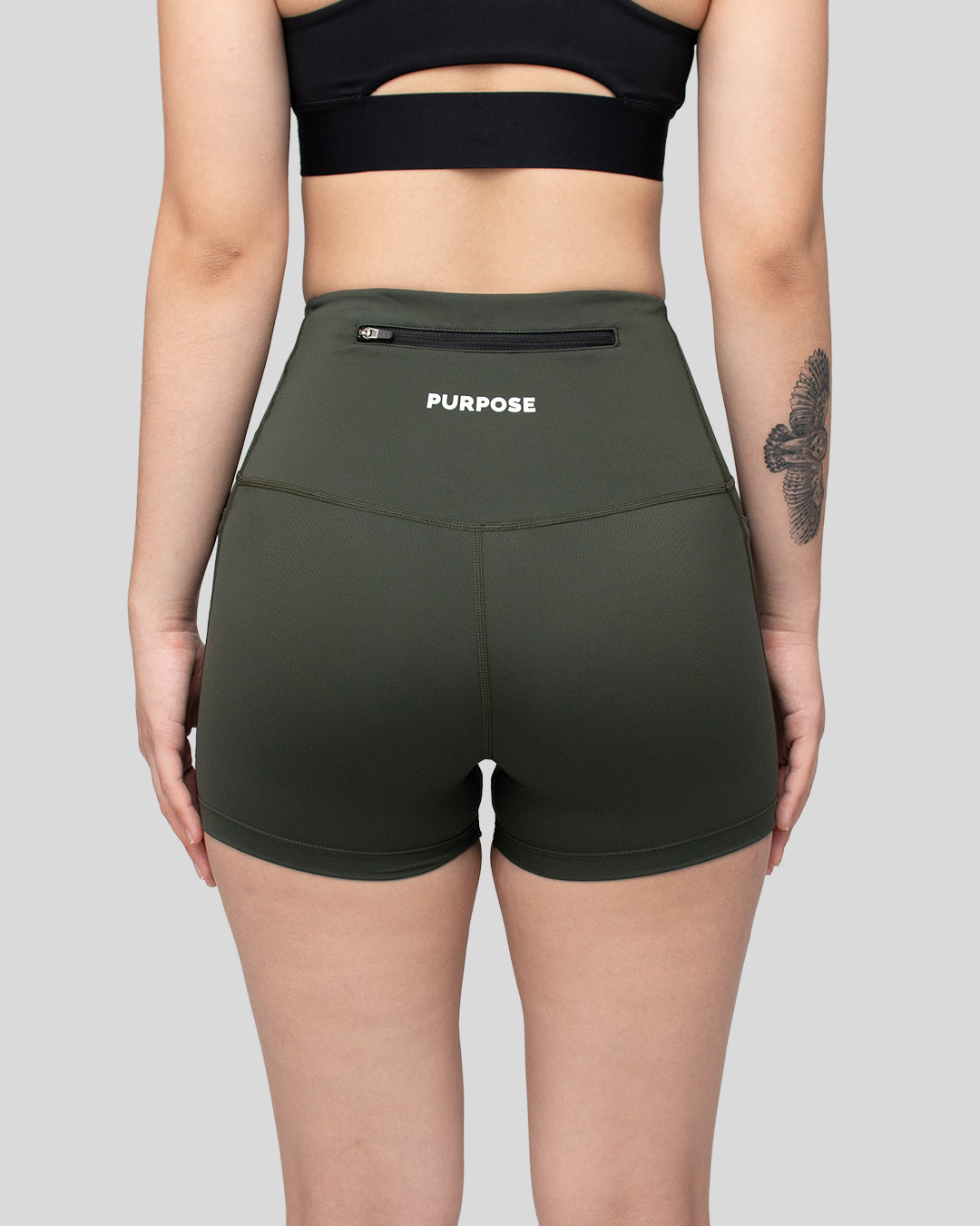 Purpose WOMEN Hybrid Short Tights 4-Inch (Moss Green)
