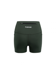 Purpose WOMEN Hybrid Short Tights 4-Inch (Moss Green)