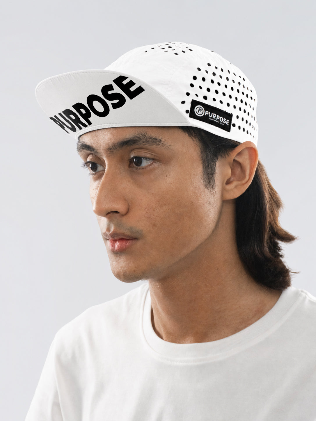 re:PURPOSE 5-Panel Cycling & Running Cap 100% Recycled (Arctic White)