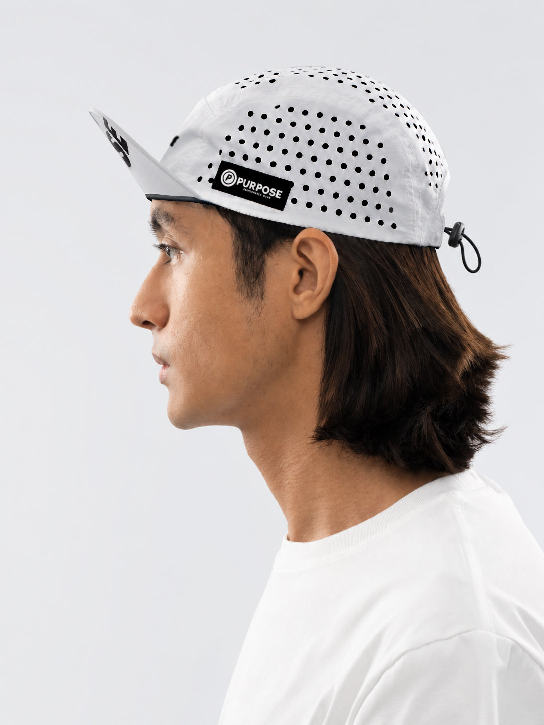 re:PURPOSE 5-Panel Cycling & Running Cap 100% Recycled (Arctic White)