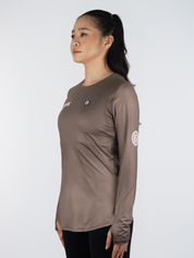 Women Hypermesh ELITE Long Sleeve Running T-Shirts LT (Terracotta)