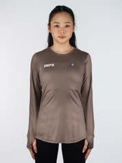 Women Hypermesh ELITE Long Sleeve Running T-Shirts LT (Terracotta)