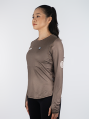 Women Hypermesh ELITE Long Sleeve Running T-Shirts (Terracotta)